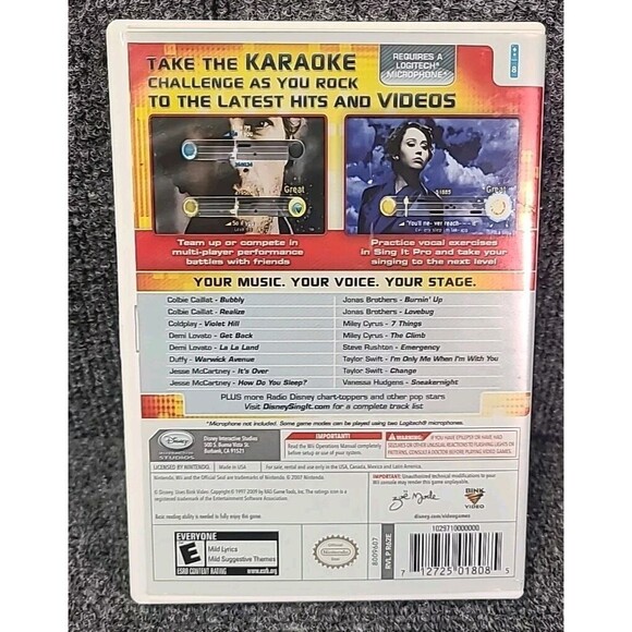 Wii Disney Sing It Pop Hits (Nintendo Wii, 2009) Tested - Picture 2 of 4